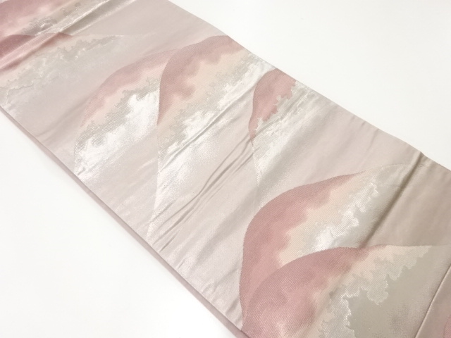 アンティーク　山並模様織出し袋帯（材料）